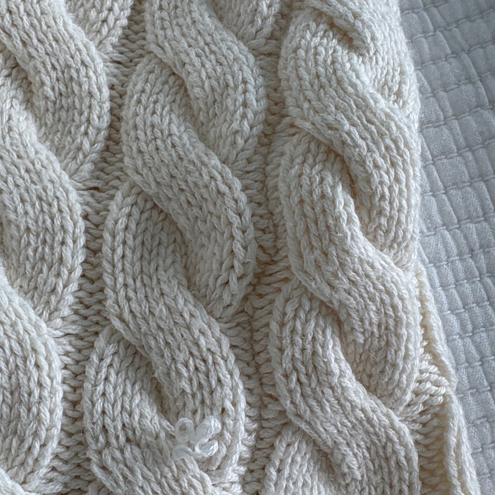 Alice + Olivia Cream Cable Knit Cardigan - Picture 9 of 10